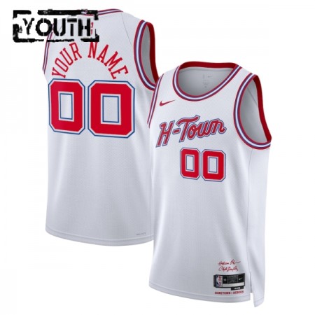Barn Houston Rockets Tröja Skräddarsydda Nike 2025-26 City Edition Vit Swingman Barn Houston Rockets Tröja Skräddarsydda Nike 2025-26 City Edition Vit Swingman